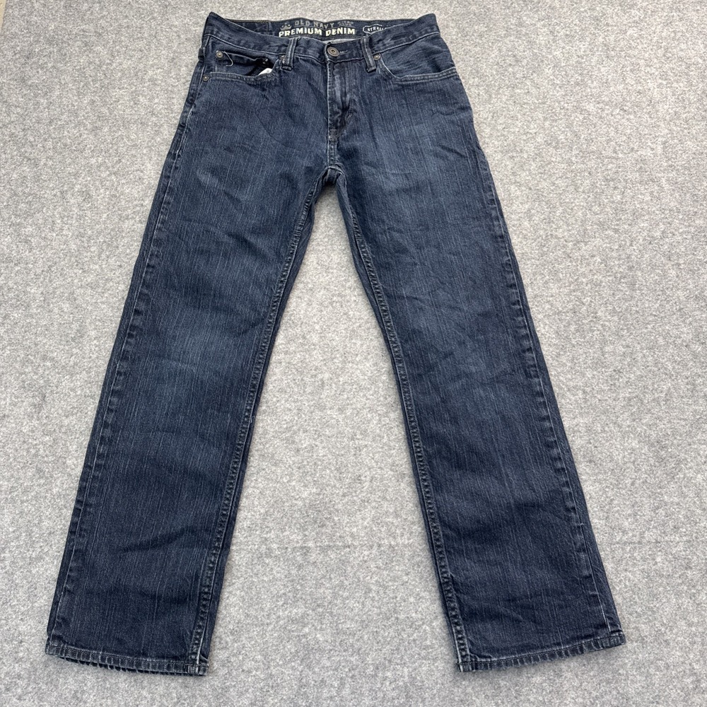 Old Navy Straight-Leg Jeans in Dark Blue Wash